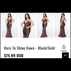 Beautiful Gold and Black Gown